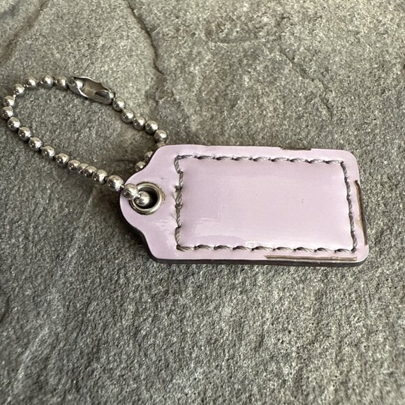 Vintage COACH Purse Hang Tag Lilac Mini 1.5" - Picture 3 of 3